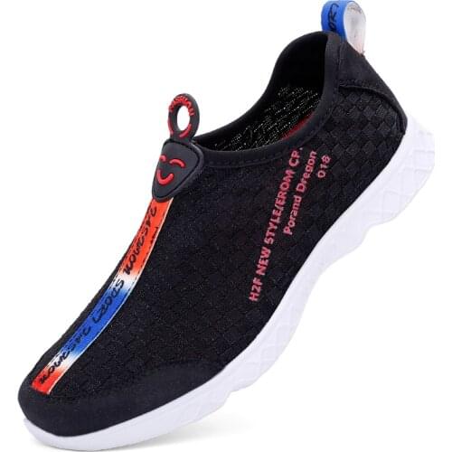 2021 Fly Weave Upper Aqua Shoes for Women and Men Black Swimming Upstream Beach Shoes Couple Slip on Water Shoes Footwear