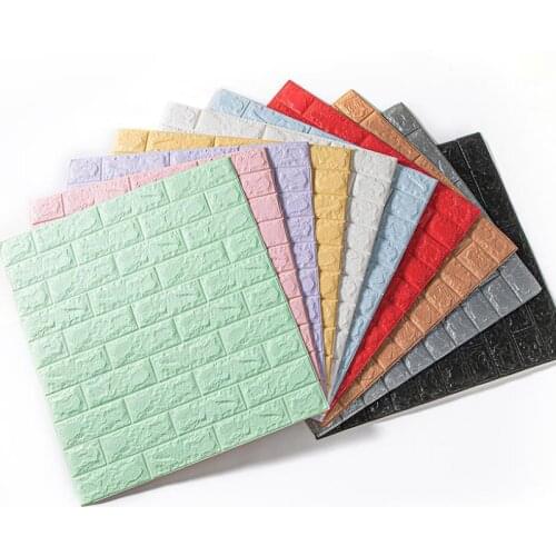 35x35cm 3d Self-adhesive Panel Decals Self-adhesive Bricks and Brick Wall Stickers Pattern Soft Pack Background Decoration