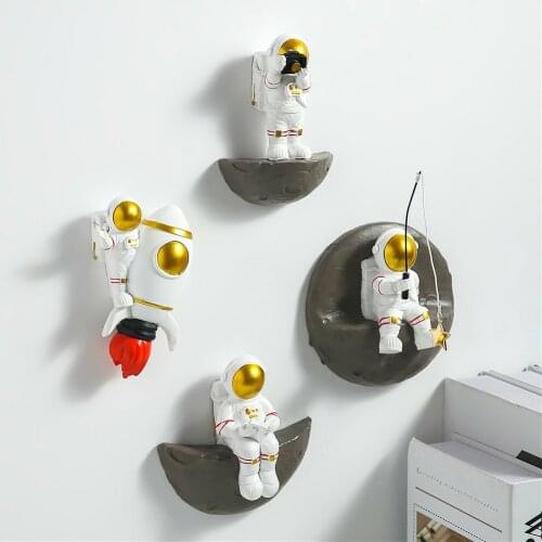 3D New Wall Decoration Frame Astronaut Resin Figure Wall Shelves Decorative Decorations For Living Room Hanging Wall Shelf Gifts
