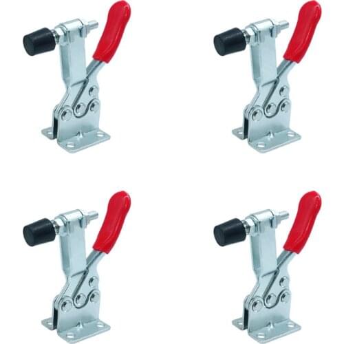 4 pcs Holding Capacity 220lbs(100Kg) Quick Release Vertical Type GH-201b Horizontal Toggle Clamp Hand Tool Set Dropship