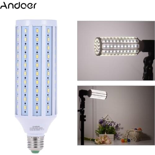 Andoer Photo Studio Photography 5500K 60W 120 Beads LED Corn Lamp Light Bulb Daylight E27 Socket