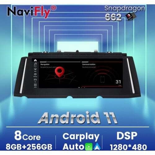 NaviFly Snapdragon Android11 8+256G Auto Radio Multimedia Headunit for BMW 7 Series F01 F02 CIC NBT system DSP carplay 1920*720