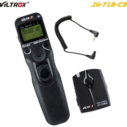 Viltrox JY-710-C3 Wireless Camera LCD Timer Remote Control Shutter Release for Canon 50D 30D 40D 7D 7DII 5D 6DII Mark IV 5DIII