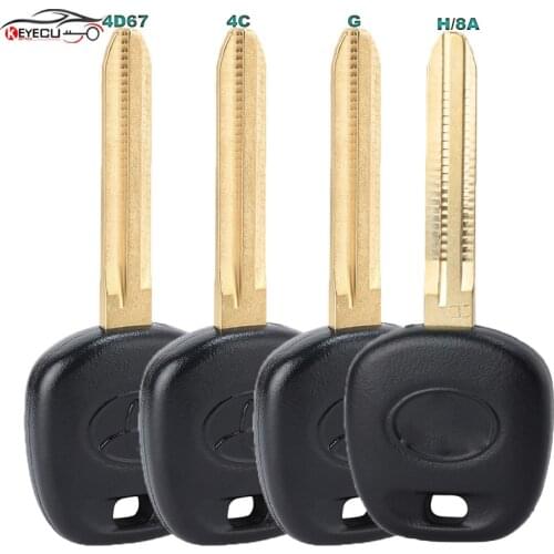 KEYECU OEM Transponder Key Fob Ignition With Chip 4D67/ ID4C / G Chip / H chip for TOYOTA Camry Avalon Uncut TOY43 Blade