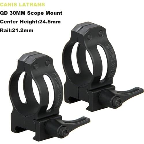 Canis Latrans Scope Mount for 1.18Inch Tube 21.2mm Rail Picatinny QD Quickly Detached 30MM Rings (Set of 2) gs24-0183