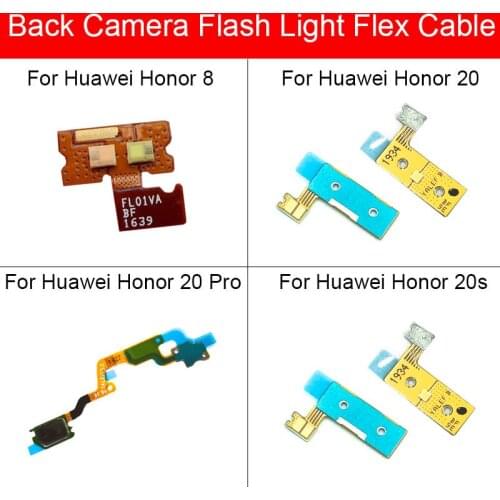 Flash Light Proximity Sensor Ambient Flex Cable of Rear Camera for Huawei Honor 8 20 20Pro 20S Rear Back Camera Flash Light Flex
