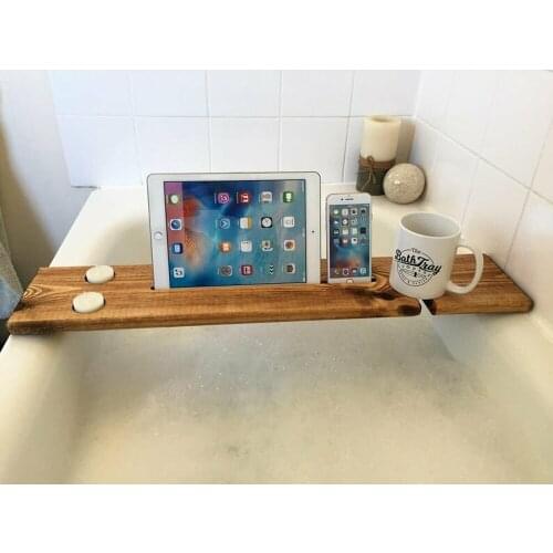 Wooden Bathroom Tray Convenient Modern Durable Aesthetic Elegant Design