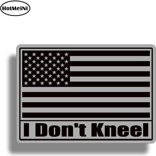 HotMeiNi 13cm X 9.2cm I Don't Kneel USA American Flag Sticker Decal USA US Car Truck Laptop Graphic HD Car Styling Car Sticker