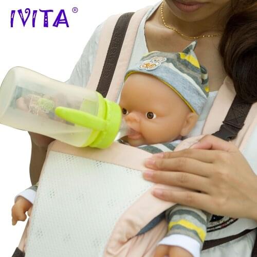 IVITA WB1501 46cm 3.8kg High Quality Full Body Silicone Dolls Alive Born Lifelike Reborn Baby Boy eyes opened Dink Family Toys