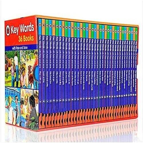 5-12 year Childrens English story book key words english picture book help child be reader early education book 36pc/set