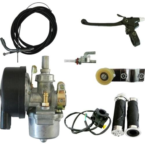 Handlebar Grip Set & Carburetor Fits 66cc 80cc 2 Stroke Engine Motorized Bicycle