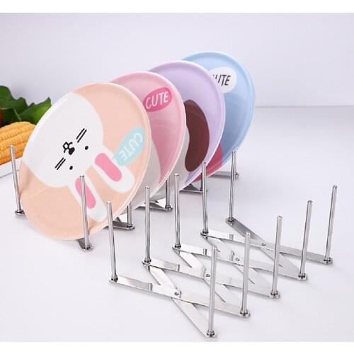 Multifunction Kitchen Shelf Pot Lid Plate Rack Organizer Stand Stainless Steel Wall Food Steamer Wall Hanger Holder Kitchen Tool