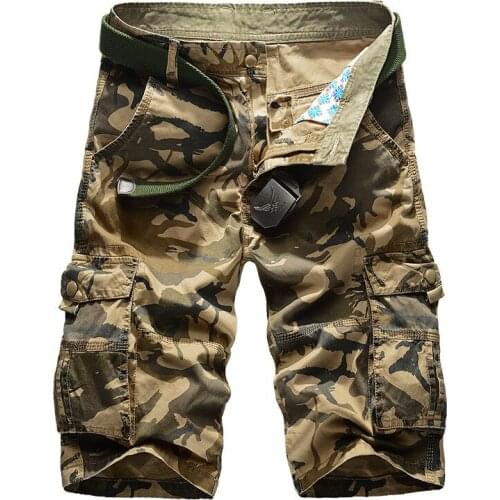 Cotton multi-pocket men Camouflage shorts Summer Loose Casual Thin Shorts Zipper opening men Shorts Wear-resistant fabrics