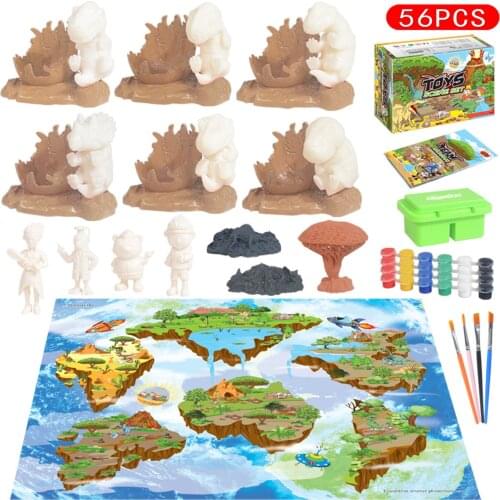 Children Crafts And Arts Set Painting Kit Dinosaurs Toys Art And Craft Supplies Painting Kits With Play Mat For Boys Girls