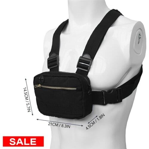 TOMSHOO Nylon Tactical Vest Outdoor Chest Rig Hunting Military Airsoft Pack Molle Pouch Holster Hunting Vest Shoulder Rig Men