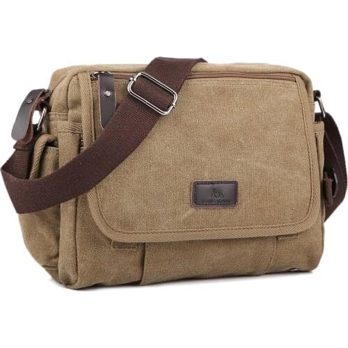 Casual Canvas Men Small Shoulder Bag Vintage Satchel Retro Crossbody Sling For Leisure Male Messenger Handbag Bolsa Feminina