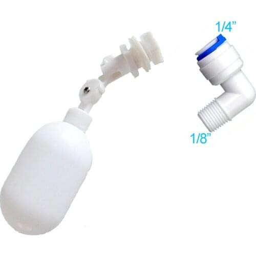 High Quality Arrival Adjustable Plastic Float Valve for Aquarium RO DI Reverse Osmosis System Floating ball with joint elbow