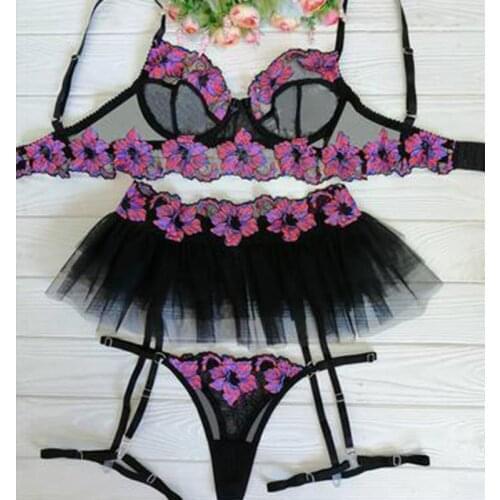 Lace Sexy Brief Sets For Female Sexy Fashion Lingerie For Women Push Up Bra Set Women Lingerie Underwear & Sleepwears