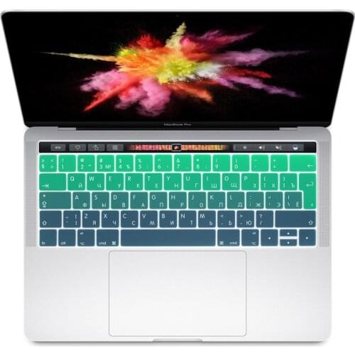Euro UK Russian Silicone Keyboard Cover Protector For New MacBook Pro 13 A1706 Touchbar Pro 15 A1707 With Touch Bar Release 2016