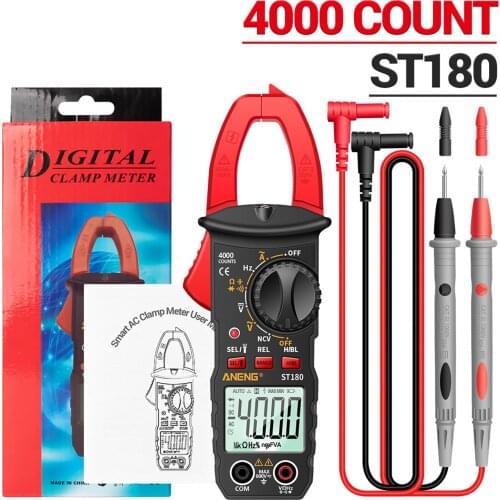 ANENG ST180 4000 Counts Digital Clamp Meter Multimeter Clamp Multimeter Voltmeter Ammeter AC DC Voltage AC Current Clamp Tester
