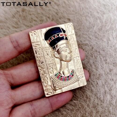 TOTASALLY Anciont Pharaoh Egypt relief Brooches for Women Vintage Ethnic Costume Pins Statement Jewelry Gifts Dropship
