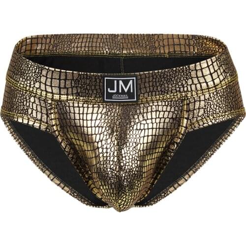 Jockmail Sexy Men Underwear Men Briefs leather Underpants Jockstrap Gay Cuecas penis Male Men Brief Bikini Under Wear Man Srting