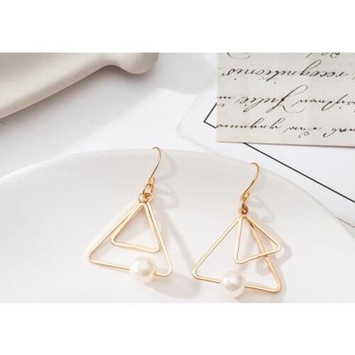 X&P 1 Pairs/Set Vintage Earrings Korean Pearl Tassel Dangle Drop Earrings for Women 2021 Trend Unusual Fashion Earings Jewelry