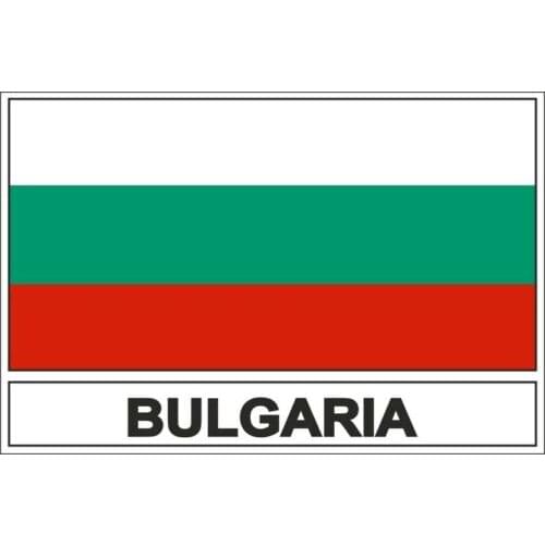 Funny Sticker Flag Bg Bulgaria Flag PVC Vinyl Waterproof Sticker Decal for Motos Car Laptop Luggage