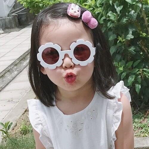 ZAOLIHU Cute Kids Flower Design Sunglasses Colorful Round Baby Sun Glasses UV400 Summer Shades 4-12 Years Children Eyewear Gafas