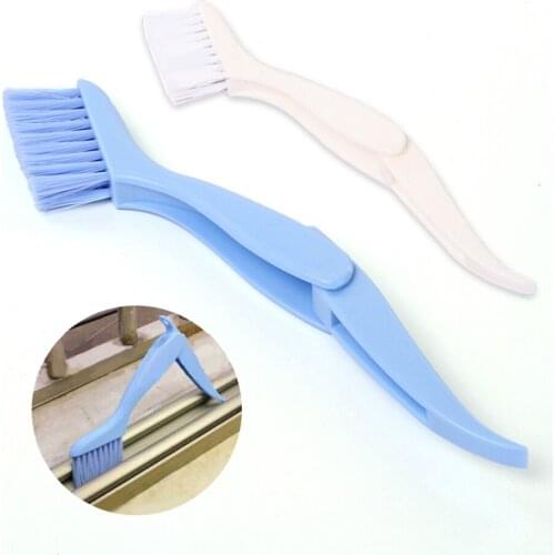 1Pcs 2 in1 Multi-Function Groove Plastic Cleaning Brush Clearance Of Window Slit Tools Kitchen Bathroom Housecleaning Supplies