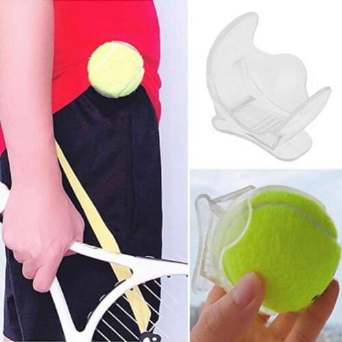 1Pc Durable Portable Tennis Ball Clip Tennis Ball Holder Waist Clip Transparent Holds Training Equipment Tennis Ball Accessories