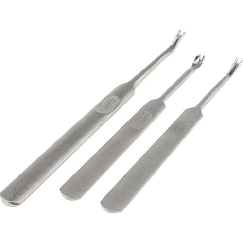 3 Pieces U V Shaped Stitching Groover Skiving Edge Beveler Leather Craft Tool Kit