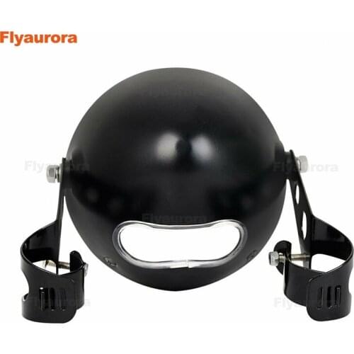 5-3/4 5.75"motorcycle Projector LED Headlight & Housing Aluminum Grill Cover for Sportster Dyna Iron 883 Victory Flstsb
