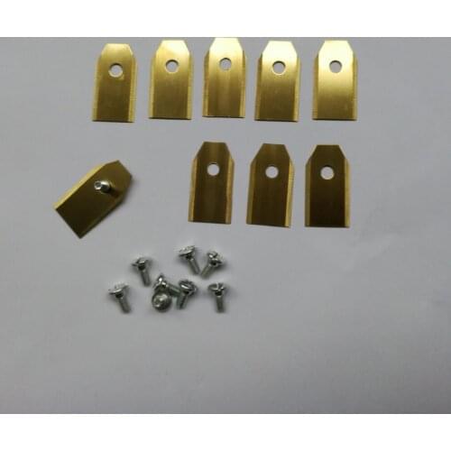 9PCS Golden Titanium Garden Lawn Mower Tools Part Gardena Robot Lawnmower Replcement Blades 0.75MM