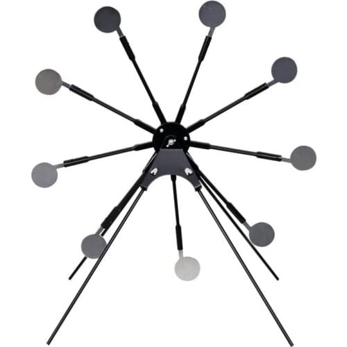 9 Plates Shooting Target Automatic Reset Rotating Shooting Target Stainless Steel Target for Air Rifle Aairsoft Pistols Practice