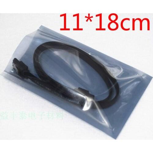 11*18cm Anti Static Shielding Plastic Package Bags ESD Anti-Static Packing Bag Open Top Antistatic Storage Bag