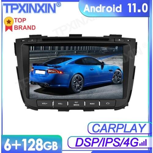 6+128G Android 11 For Kia Sorento 2013-2014 Car Multimedia Player GPS Navi Audio Stereo Screen DVD Head Unit Tape Recorder
