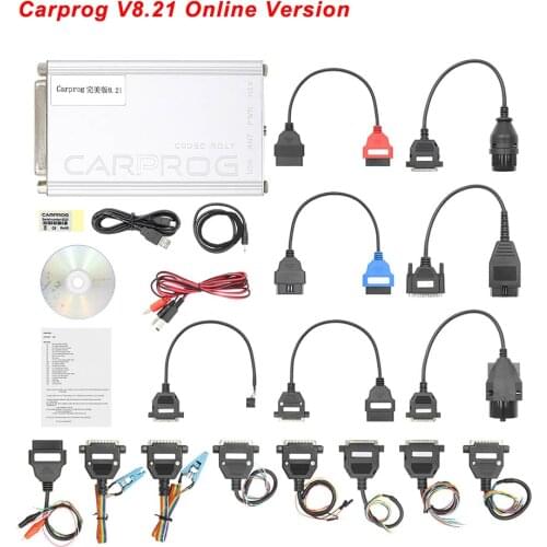 CARPROG V8.21 V10.93 Car Prog V8.21 Online Version ECU chip tuning tool With 21 Adapters ECU programmer better than V10.0.5