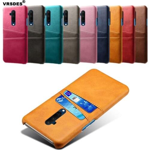 Retro PU Leather Card Slots Wallet Case For OnePlus 7 6 5 Case Retro Matte Hard PC Back Cover For OnePlus 5T 6T 7T Pro Case Capa