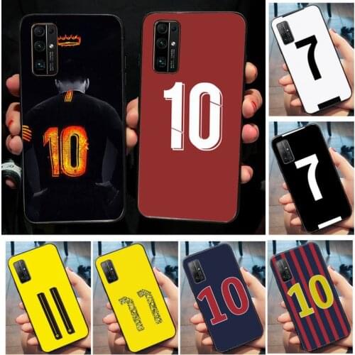 Riccu Football Number 10 Phone Case For Huawei Honor 10 20 lite view20 7C 5.7inch 8 5 7A 5.45inch 10 20i PLAY V30 PRO 8C