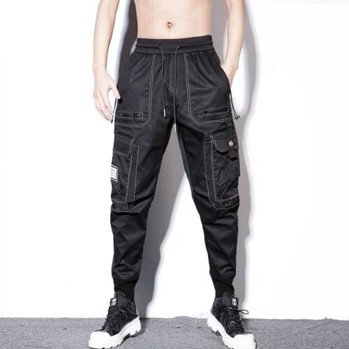Black Pants Men Pants Mens Trendy Brand Korean Spring And Summer Loose Feet Harem Pants Hair Stylist Overalls Military Pants