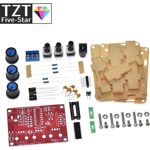 Function Signal Generator DIY Kit Sine/Triangle/Square Output 1Hz-1MHz Signal Generator Adjustable Frequency Amplitude XR2206