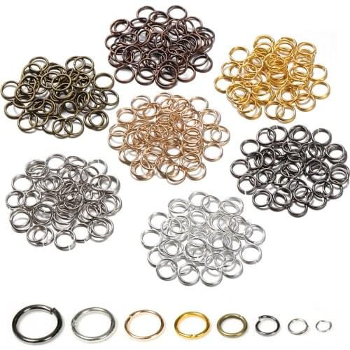 200pcs/lot Split Ring 3/4/6/7/8/10mm Jump Rings Connector for Diy Jewelry Making Open Loop Ring Accessories Wholesale Supplies