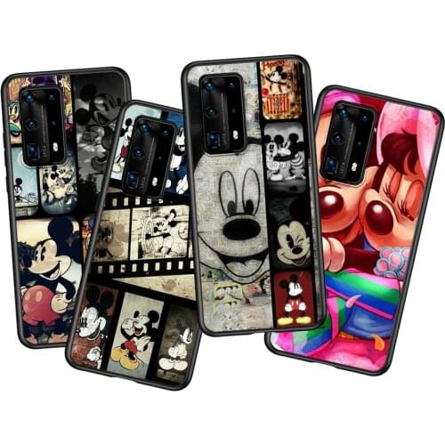 Mickey mouse cool Soft TPU Silicone For Huawei P40 P30 P20 Pro P10 P9 P8 Lite RU E Mini Plus 2019 2017 Black Phone Case