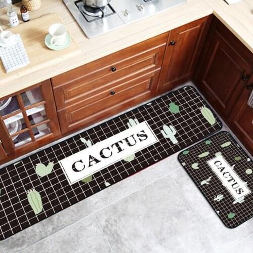 Kitchen Rectangle Mat Geometric Pineapple Printed Kitchen Floor Mat Modern Doormat For Bathroom Living Room Anti-Slip Carpet Rug