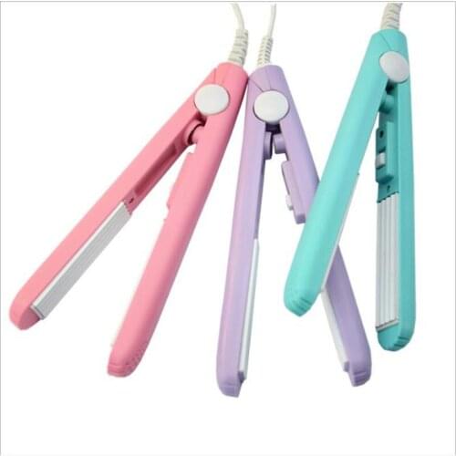 Mini Portable Electric Fringe Hair Straightener Iron Ceramic Corn Crimple Corrugated Wave Hairstyle Straighter Bang Style Tongs