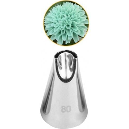 1PC Chrysanthemum Nozzles For Cakes Fondant Decorating Stainless Steel Pastry Icing Piping Tips Bakeware Kitchen Baking Tool #80
