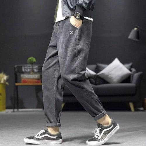 New corduroy casual pants for fall/winter 2019 mens corduroy oversize pants for mens legs M-5XL
