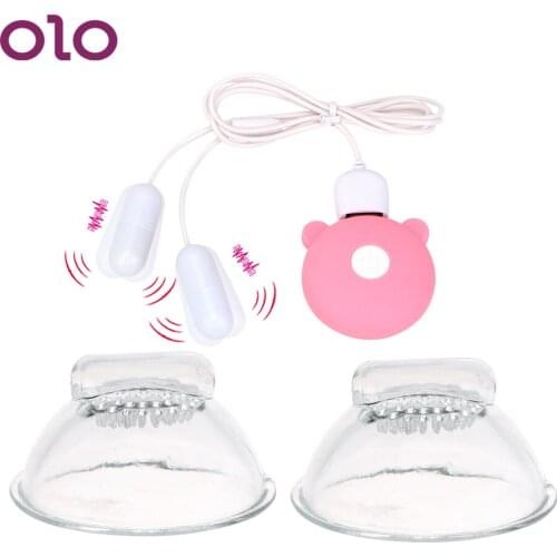 OLO Nipple Sucker Vibrator Clitoris Massager Breast Pump Enlarge Breast Massager Sex Toys for Women 10 Frequencies USB Recharge