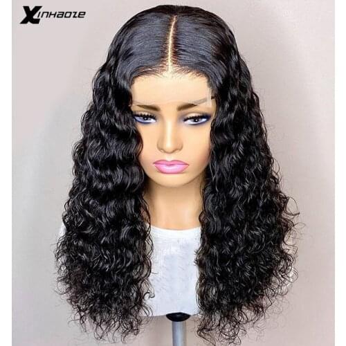 6'' T Lace Part Wigs Wet and Wave Brazilian Natural Color Remy Human Hair Glueless 5*5 PU Silk Base Lace Front Wigs For Women